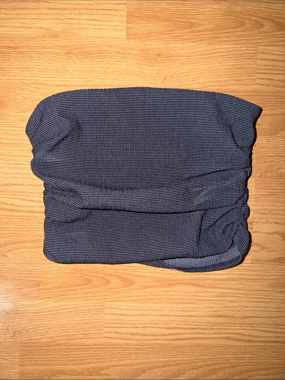 Zara Ribbed Navy Blue Tube Top